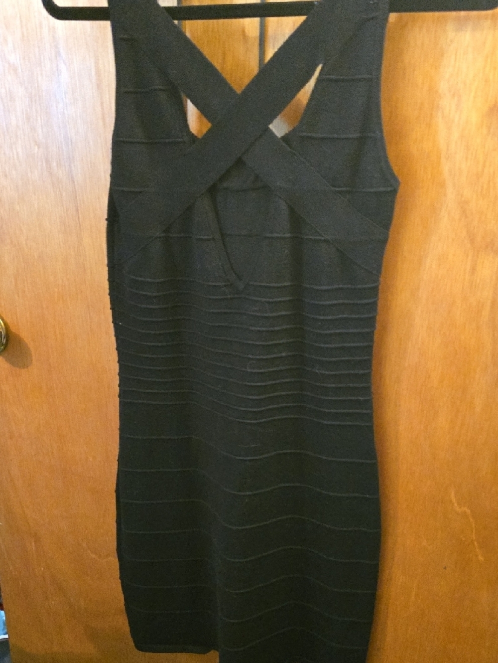 Pink Rose Black Bodycon Mini Dress with Gold Sequin Scoop - Picture 4 of 4